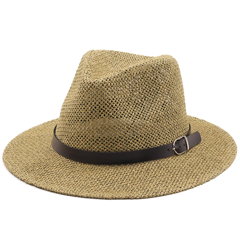 Bucket Hat Straw - Chapéu Panamá Jazz simples com cinto