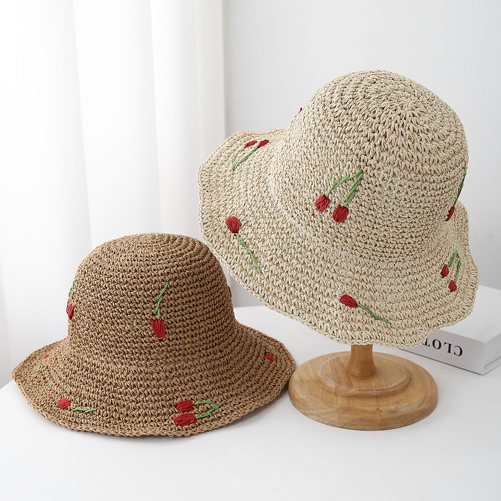 Bucket Hat Straw - Chapéus de verão para mulheres chapéu