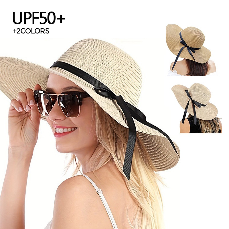 Bucket Hat Straw - Panamá simples verão praia chapéu casual